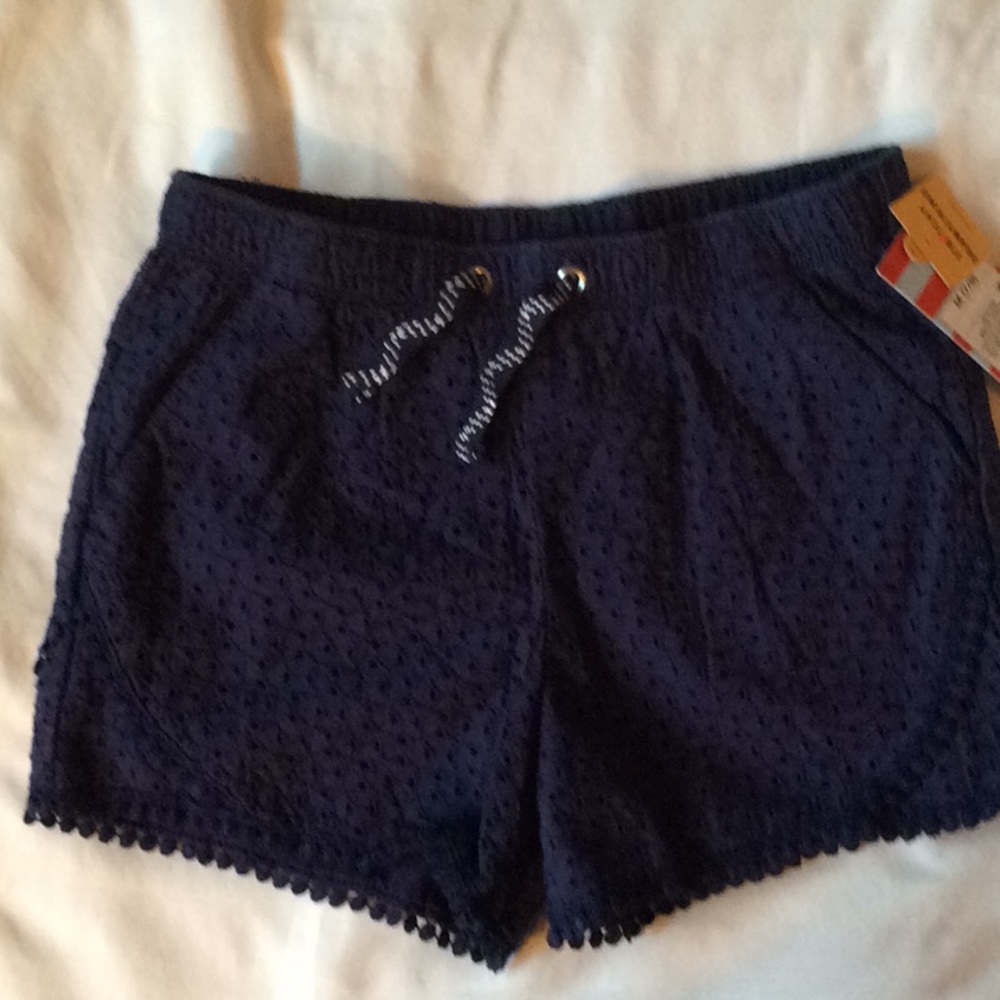 COPY - Cat&Jack lined navy eyelet shorts w pockets
